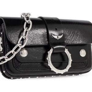 Black Leather Chain Bag